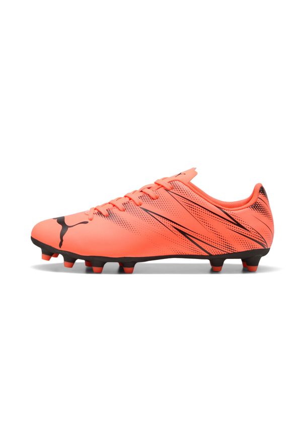 Buty piłkarskie Puma Attacanto FG/AG. Kolor: czerwony, czarny, wielokolorowy. Materiał: materiał, syntetyk. Sport: piłka nożna
