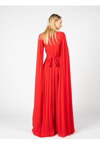 Pinko Suknia "Mandarino" | 1N13HQ Z949 | Kobieta | Czerwony. Kolor: czerwony. Materiał: wiskoza. Typ sukienki: rozkloszowane, kopertowe. Styl: elegancki, wizytowy #4
