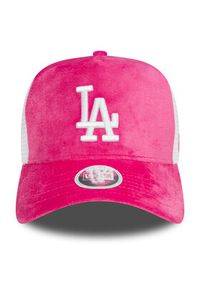 New Era Czapka z daszkiem Wmns Velour Trucker La Dodgers 60503425 Różowy. Kolor: różowy. Materiał: materiał