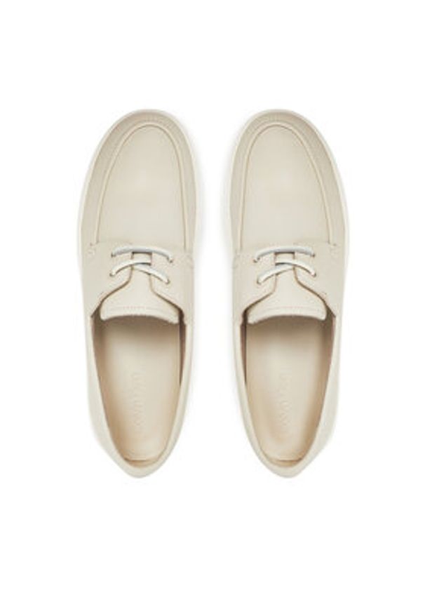 Calvin Klein Mokasyny Hybrid Lace Up Boat Lth HM0HM01812 Écru. Materiał: skóra