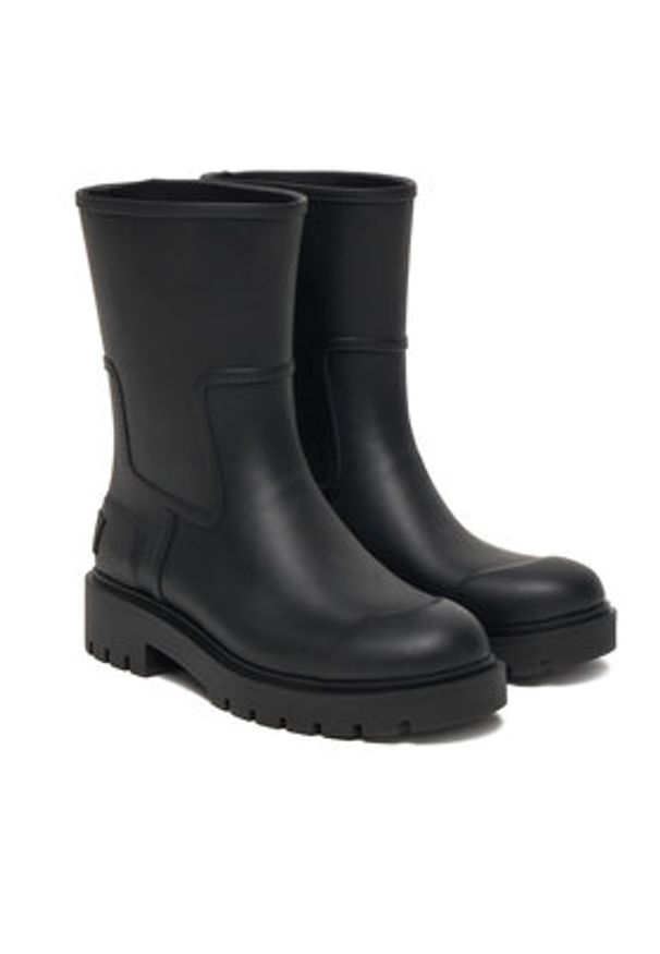 Calvin Klein Jeans Kalosze Mid Rainboot YW0YW02004 Czarny. Kolor: czarny. Materiał: guma