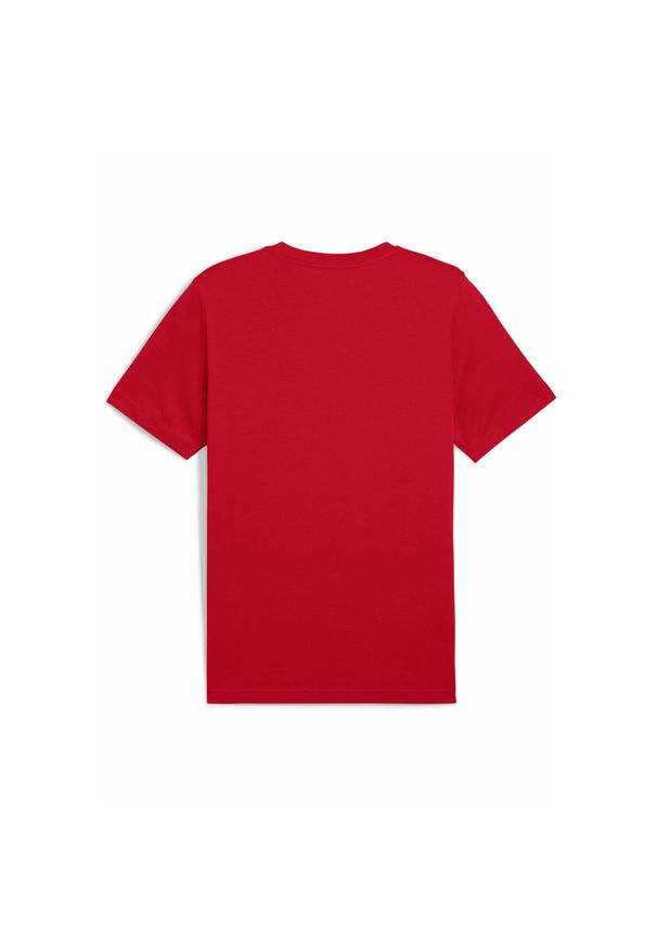 Puma - Męska koszulka Essentials z dwukolorowym logo No. 1 PUMA For All Time Red. Kolor: czerwony. Materiał: guma. Wzór: nadruk. Sport: fitness