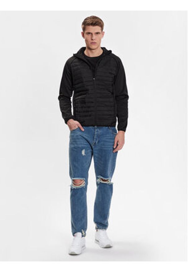Brave Soul Kurtka bomber MJK-JONNY Czarny Regular Fit. Kolor: czarny. Materiał: syntetyk