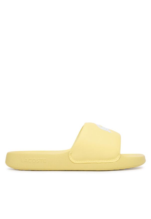 Lacoste Klapki Serve 1.0 51CFA0006 241 Żółty. Kolor: żółty. Materiał: skóra