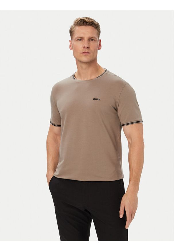 BOSS T-Shirt Taul 50521245 Beżowy ciemny Regular Fit. Kolor: beżowy. Materiał: bawełna