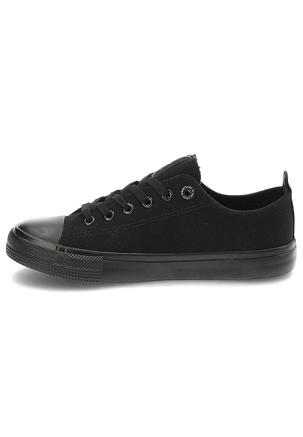 Big-Star - Czarne Trampki Big Star Unisex. Kolor: czarny. Materiał: guma, materiał. Szerokość cholewki: normalna. Wzór: jednolity, aplikacja. Sezon: wiosna