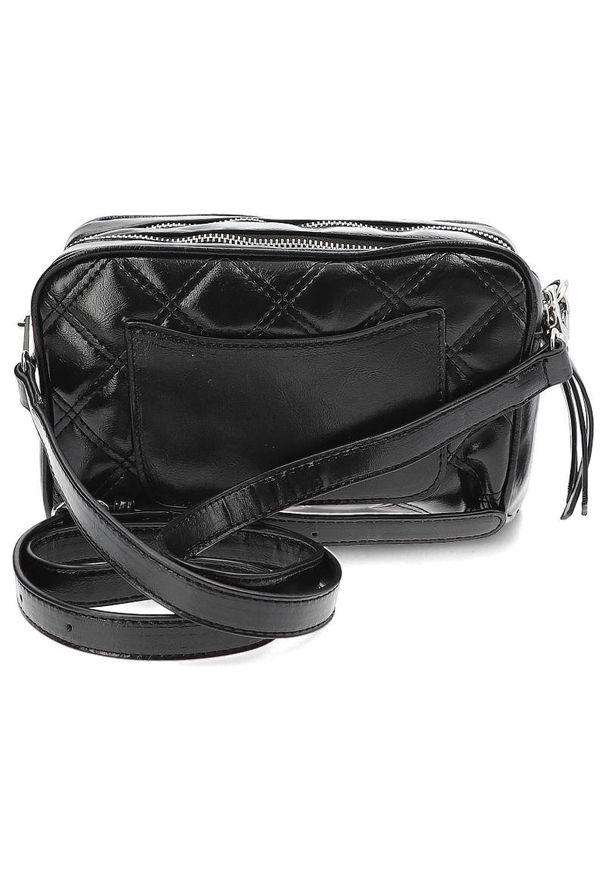 Torebka damska Filippo, pikowana z podwójną komorą na zamek, czarna, TD03354/22 BK. Kolor: czarny. Wzór: aplikacja. Materiał: pikowane. Styl: elegancki, wizytowy