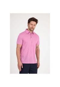 WOOLONA - Koszulka Polo z 100% Wełny Merino (170 g/m² - Piqué). Typ kołnierza: polo. Kolor: różowy. Materiał: wełna