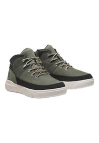 SEBY MID LACE SNEAKER J Timberland. Kolor: zielony. Materiał: syntetyk, materiał, skóra. Sport: turystyka piesza