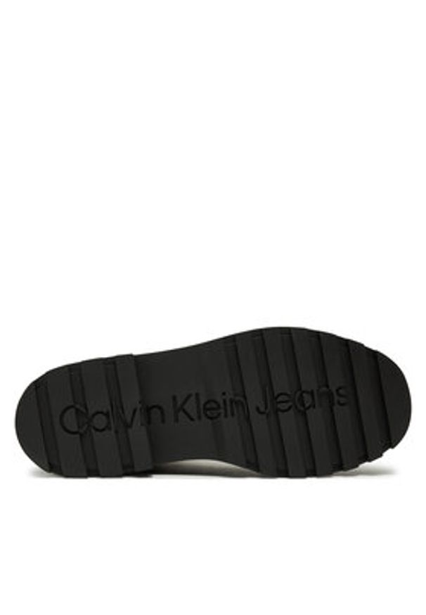 Calvin Klein Jeans Trapery Flatform Zip Laceup Mg S YW0YW01554 Brązowy. Kolor: brązowy. Materiał: zamsz, skóra