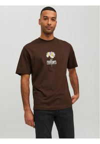 Jack & Jones - Jack&Jones T-Shirt Flores 12228776 Brązowy Loose Fit. Kolor: brązowy. Materiał: bawełna #1