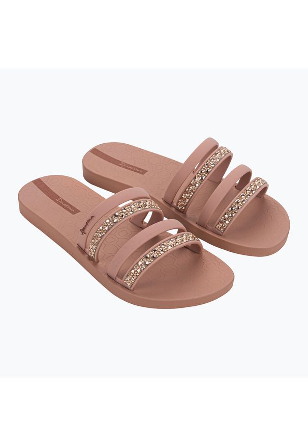 Klapki damskie Ipanema Chic Slide. Kolor: brązowy. Styl: sportowy