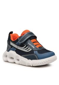 Sneakersy Geox J Wroom B. A J35GAA 014BU C0659 M Navy/Orange. Kolor: niebieski. Materiał: skóra