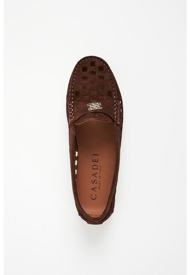 Casadei - Mokasyny damskie skórzane CASADEI. Materiał: skóra
