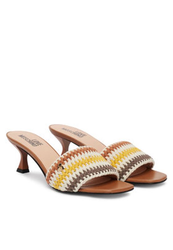 Love Moschino - LOVE MOSCHINO Klapki JA28225G0OJQA20A Kolorowy. Materiał: materiał. Wzór: kolorowy