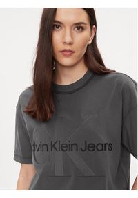 Calvin Klein Jeans T-Shirt Hero Monologo J20J222974 Szary Boyfriend Fit. Kolor: szary. Materiał: bawełna #4