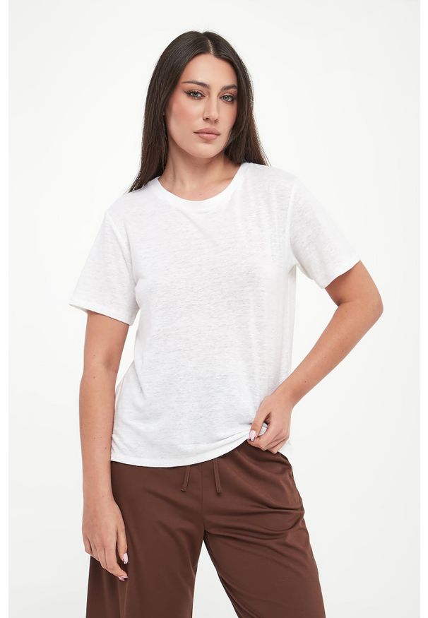Weekend Max Mara - T-shirt lniany Pelota WEEKEND MAX MARA. Materiał: len