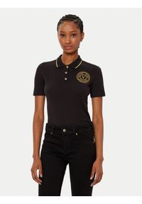 Versace Jeans Couture Polo 78HAGT00 Czarny Regular Fit. Typ kołnierza: polo. Kolor: czarny. Materiał: bawełna