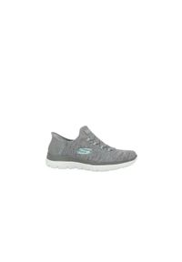 skechers - Damskie SUMMITS DAZZLING HAZE Slip-On Szary / Wielokolorowy. Zapięcie: bez zapięcia. Kolor: szary, wielokolorowy. Materiał: materiał. Szerokość cholewki: normalna. Wzór: melanż