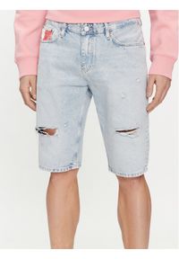 Tommy Jeans Szorty jeansowe Ryan DM0DM18804 Niebieski Slim Fit. Kolor: niebieski. Materiał: bawełna