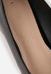 Renee - Czarne Czółenka Lakierowane Vices z Wkładką ze Skóry Naturalnej Naliorelle. Okazja: na co dzień. Kolor: czarny. Materiał: skóra, lakier. Styl: casual, elegancki #5