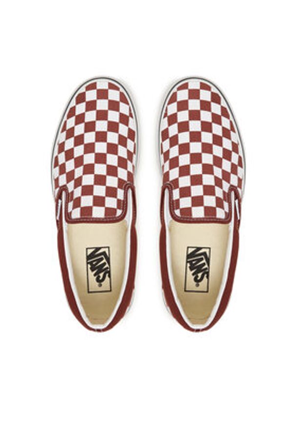 Vans Tenisówki Classic Slip-On VN000DAHFSB1 Bordowy. Zapięcie: bez zapięcia. Kolor: czerwony. Materiał: materiał