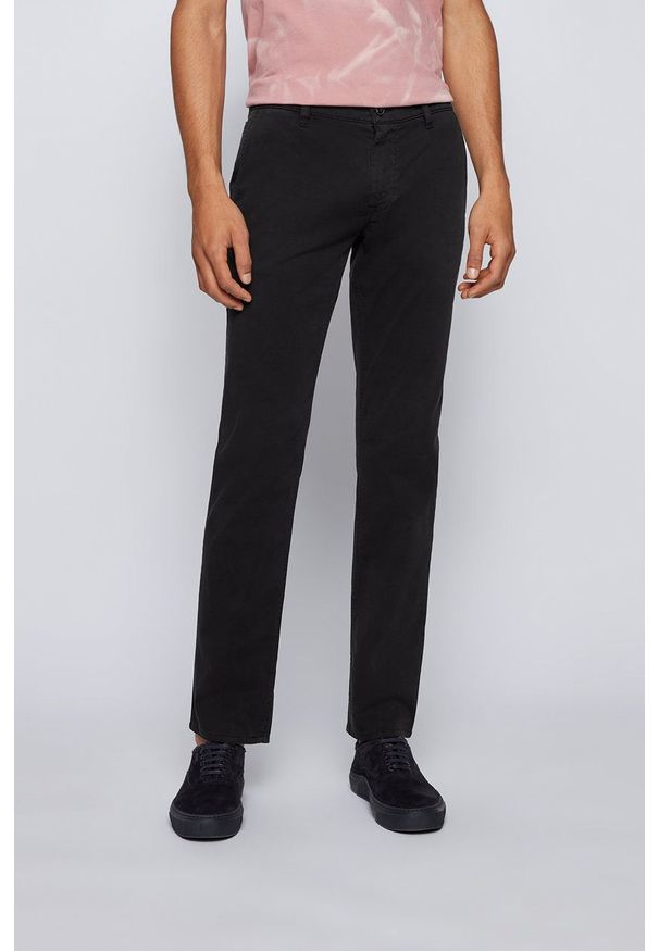 BOSS - Boss - Spodnie. Kolor: czarny. Materiał: tkanina