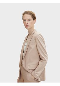 Tom Tailor Marynarka 1032858 Beżowy Regular Fit. Kolor: beżowy. Materiał: wiskoza #3