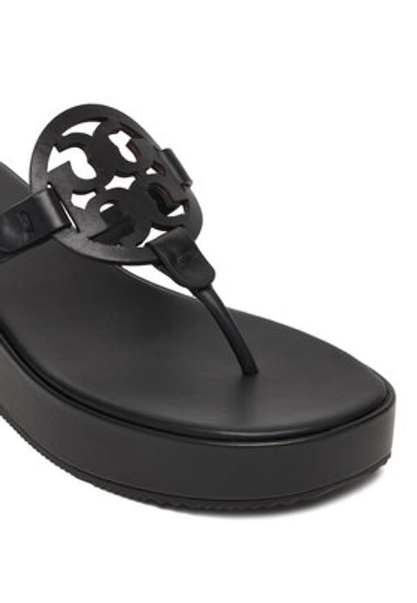 Tory Burch Japonki Miller 159829 Czarny. Kolor: czarny. Materiał: skóra