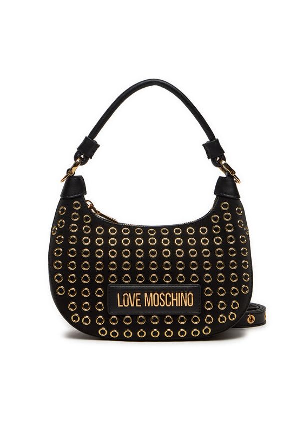 Love Moschino - LOVE MOSCHINO Torebka JC4058PP1LLH100A Czarny. Kolor: czarny. Materiał: skórzane