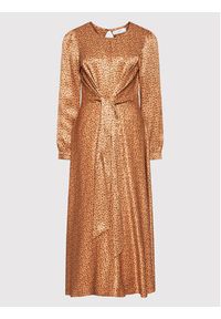 Simple Sukienka codzienna SUD070 Brązowy Regular Fit. Okazja: na co dzień. Kolor: brązowy. Materiał: wiskoza. Typ sukienki: proste. Styl: casual #2