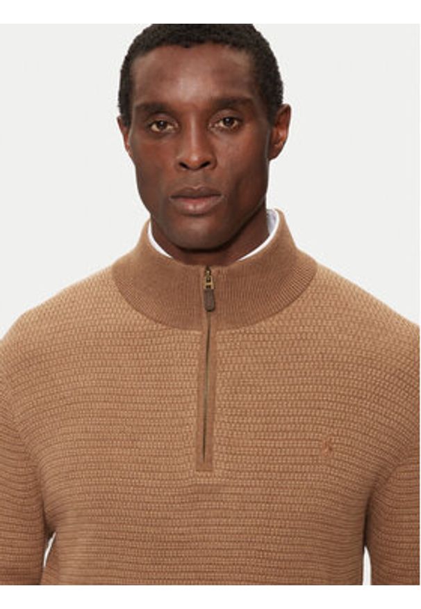 Polo Ralph Lauren Sweter 710948865002 Beżowy Regular Fit. Typ kołnierza: polo. Kolor: beżowy. Materiał: wełna