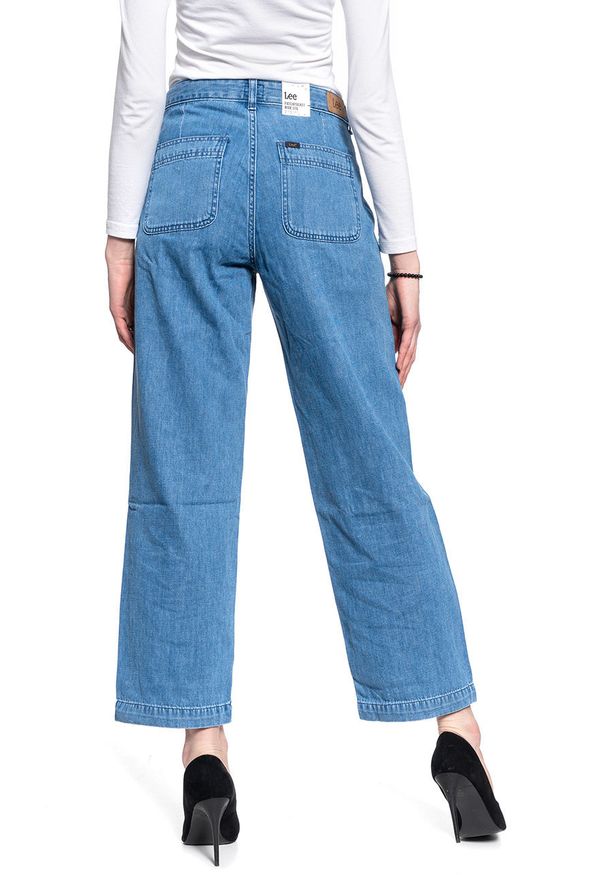 Lee - DAMSKIE SPODNIE JEANSOWE LEE WIDE LEG L30YRCNC 112106896
