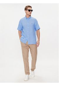 TOMMY HILFIGER - Tommy Hilfiger Koszula MW0MW35207 Niebieski Regular Fit. Kolor: niebieski. Materiał: len
