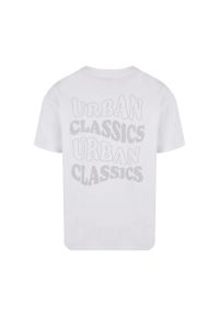 Urban Classics - Męska Koszulka Wavy Logo Heavyweight Oversized T-shirt. Kolor: biały