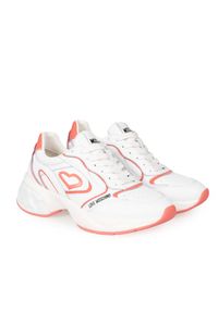Love Moschino Sneakersy | JA15296G1MIA | Kobieta | Biały. Okazja: na co dzień, na spacer. Kolor: biały. Materiał: jeans, skóra, materiał. Sport: turystyka piesza