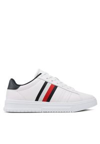 TOMMY HILFIGER - Tommy Hilfiger Sneakersy Supercup Leather FM0FM04706 Biały. Kolor: biały. Materiał: skóra #1