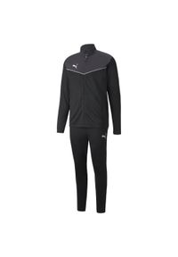 Dres Puma Individual Rise, Mężczyźni. Kolor: czarny, szary, wielokolorowy. Materiał: dresówka. Sport: piłka nożna