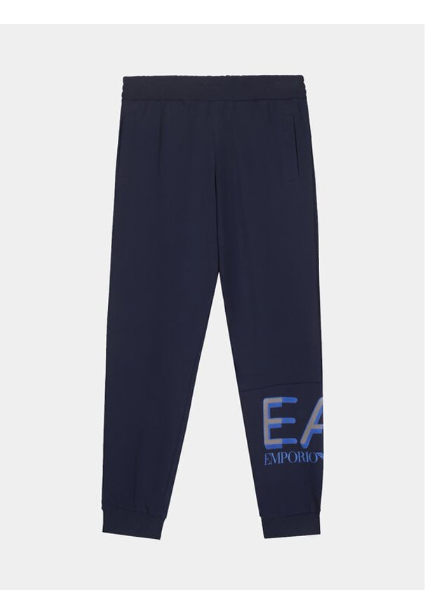 EA7 Emporio Armani Spodnie dresowe 6RBP58 BJ05Z 1554 Granatowy Regular Fit. Kolor: niebieski. Materiał: bawełna