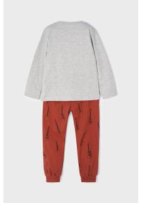 Mayoral piżama dziecięca kolor bordowy z nadrukiem. Kolor: czerwony. Materiał: bawełna. Długość: długie. Wzór: nadruk #2