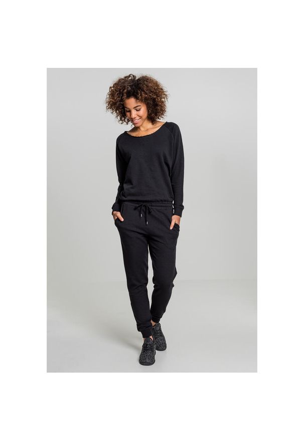 Urban Classics - Zestaw damski Urban Classic long leeve terry. Kolor: czarny. Materiał: dresówka
