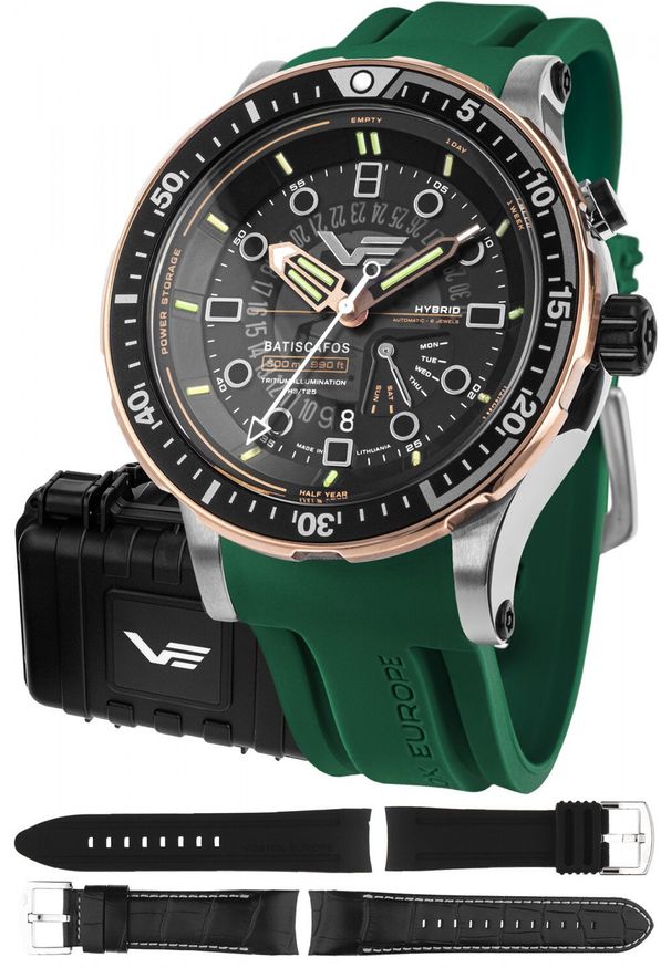 Zegarek Vostok Europe Zegarek męski Vostok Europe PX84-511E769SG zielony. Kolor: zielony