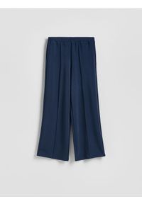 Reserved - Spodnie z modalem - granatowy. Kolor: niebieski. Materiał: dzianina #1