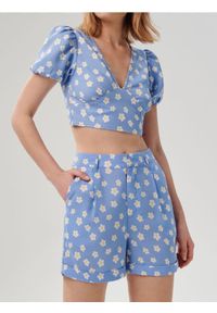 Sinsay - Szorty ze wzorem w kwiaty - wielobarwny. Wzór: kwiaty #1