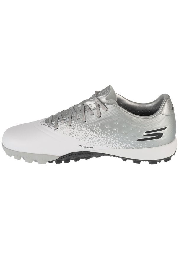 skechers - Buty piłkarskie turfy męskie, Razor 1.5 Academy TF. Kolor: biały. Sport: piłka nożna
