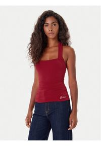 Guess Top W5YP28 KACM2 Czerwony Regular Fit. Kolor: czerwony