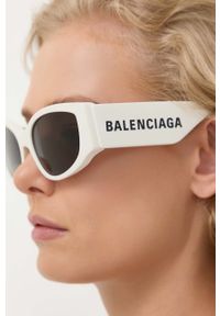Balenciaga okulary przeciwsłoneczne damskie kolor biały. Kolor: biały #5