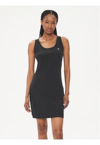 Converse Sukienka letnia W Scoop Knit Dress 10025452-A01 Czarny Slim Fit. Kolor: czarny. Materiał: bawełna. Sezon: lato