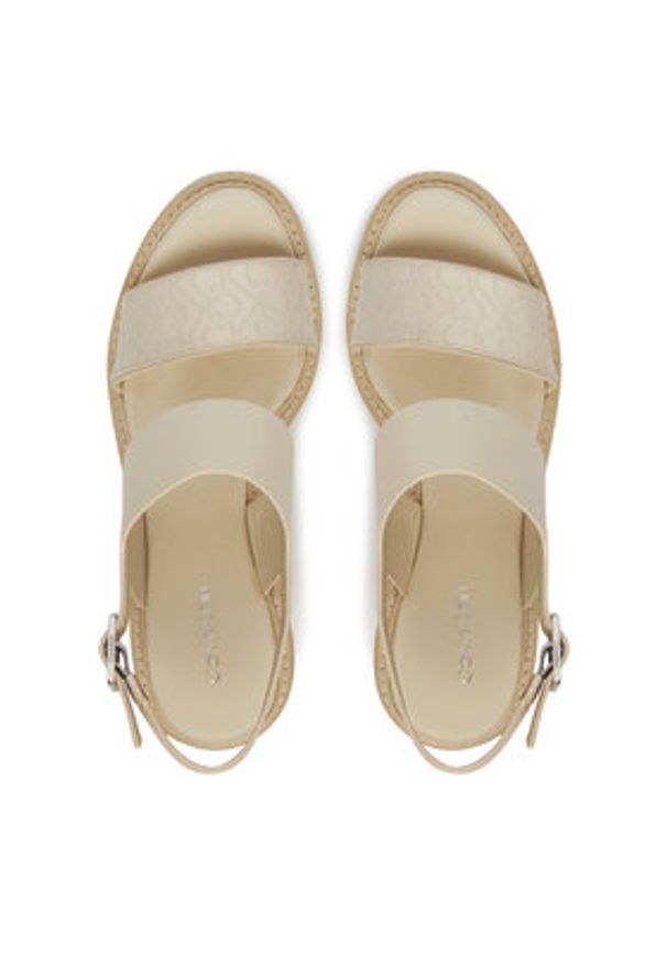 Calvin Klein Espadryle Wedge Sandal 70 - Jacq HW0HW02386 Biały. Kolor: biały. Materiał: materiał