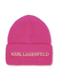 Czapka Karl Lagerfeld Kids. Kolor: różowy